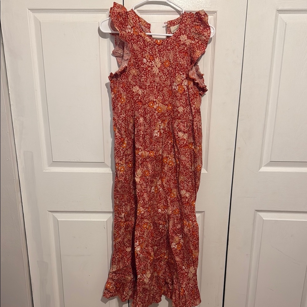 Universal Thread Orange Ruffled Tiered Sundress